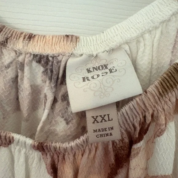 EUC, Knox Rose Cream, Rose and Brown Floral Blouse - Picture 3 of 6